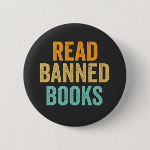 Ich lese Banned Books Funny Bookreader Button