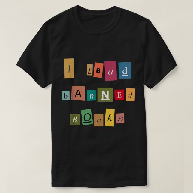 Ich lese Banned Books - Funny Reader T - Shirt (Design vorne)