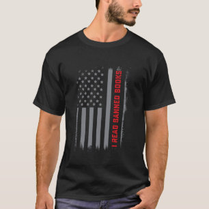 Ich lese Banned Books US Flag Leser Buch Nerd lang T-Shirt