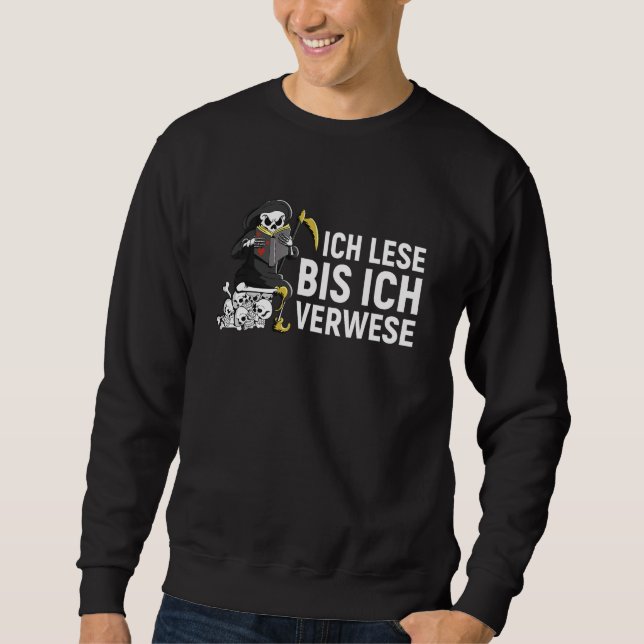 Ich lese, bis ich gebrauchte Bücher lese Worm 1 Sweatshirt (Vorderseite)