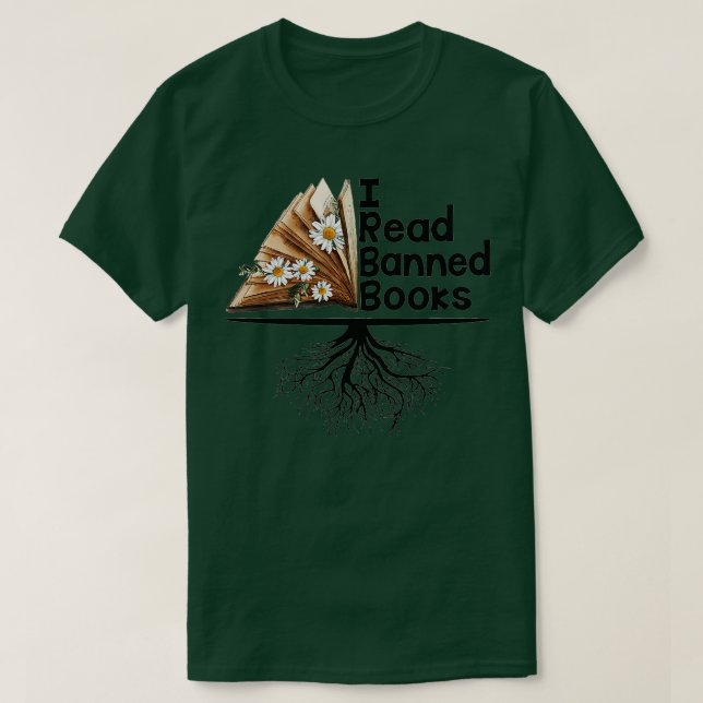 Ich lese Bücherverbote Bücher über Bücherwurm Buch T-Shirt (Design vorne)