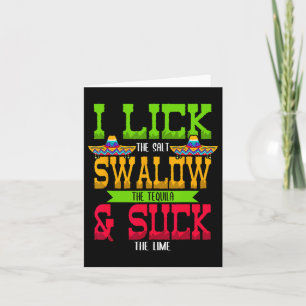 Ich lese das Salz schlucken Tequila Cinco De Mayo Karte