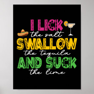 Ich lese das Salz schlucken Tequila Cinco De Mayo Poster