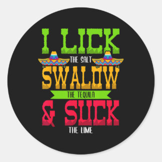 Ich lese das Salz schlucken Tequila Cinco De Mayo Runder Aufkleber