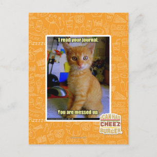 Ich lese deine Zeitschrift Postkarte