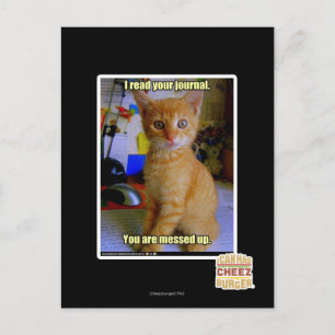 Ich lese deine Zeitschrift Postkarte