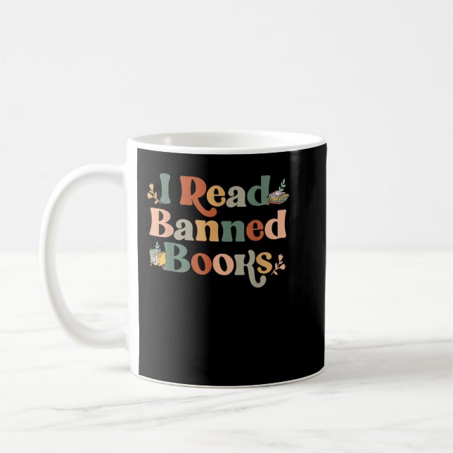 Ich lese den bibliothekarischen Reader "Banned Boo Kaffeetasse (Links)