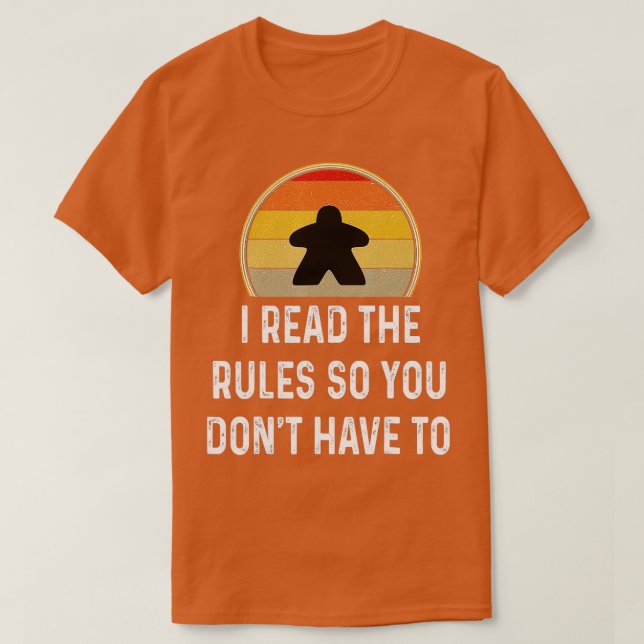 Ich lese die Regeln Funny Board Game Geschenk Boar T-Shirt (Design vorne)