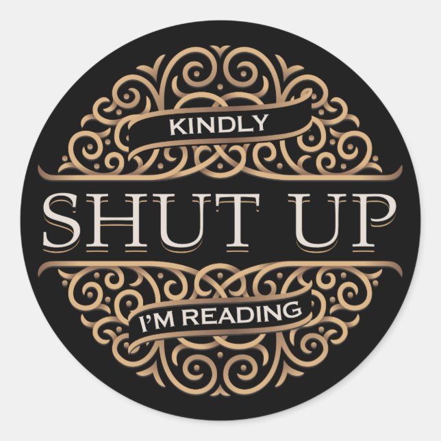 Ich lese gerade. runder aufkleber (Vorderseite)