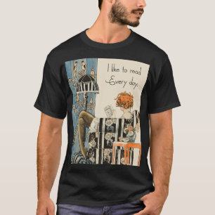 Ich lese gerne jeden Tag für Buchliebhaber T-Shirt