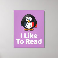 Ich lese gerne Pinguin Funny Reading