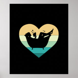Ich lese Liebe in der Badewanne Poster