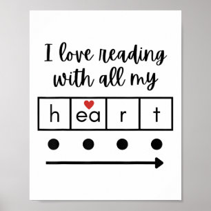 Ich lese Liebe mit allen Lehrern der Herzwissensch Poster