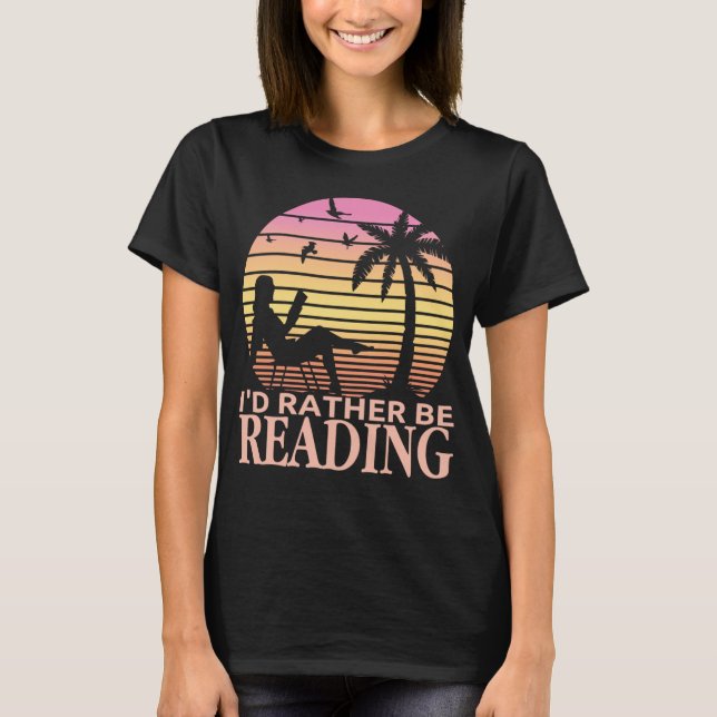 Ich lese lieber den Funny Book Reader Bookworm T-Shirt (Vorderseite)