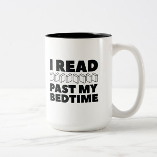 Ich lese meine Bedzeit Zweifarbige Tasse