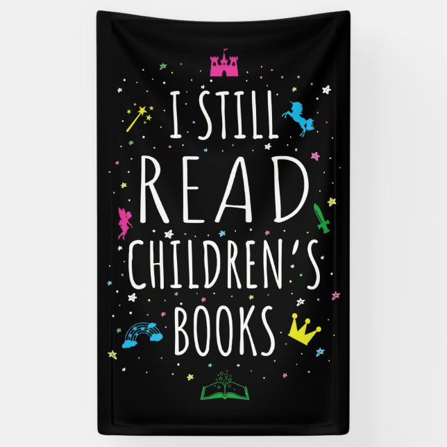 Ich lese noch Kinderbücher I Banner (Vertikal)