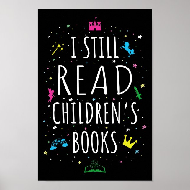 Ich lese noch Kinderbücher I Poster (Vorne)