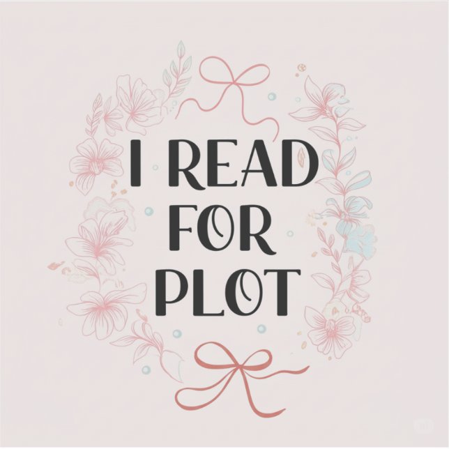 Ich lese Plot Pink Coquette Booktok Funny Reader Aufkleber (Vorderseite)