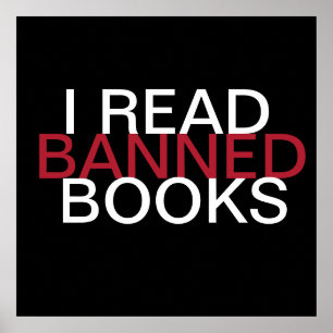 Ich lese Poster mit verbotenen Büchern