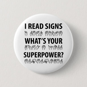 Ich lese Signs Was ist deine Superpower-Signatur-S Button