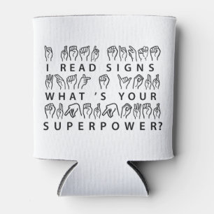 Ich lese Signs Was ist deine Superpower-Signatur-S Dosenkühler