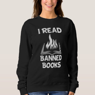Ich lese verbotene Bücher Aviäre Leser Bibliophile Sweatshirt