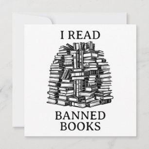Ich lese verbotene Bücher Feiertagskarte
