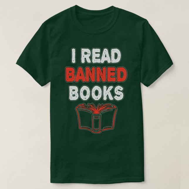 Ich lese verbotene Bücher Funny Banned Books Week T-Shirt (Design vorne)