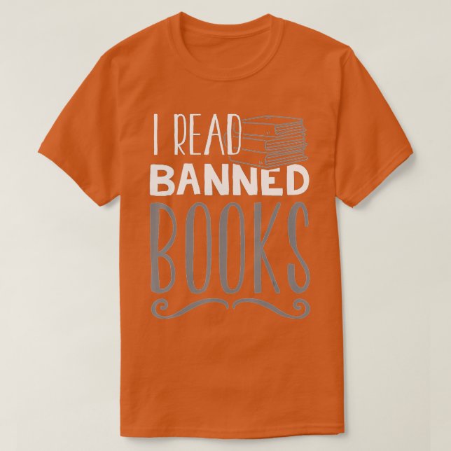 Ich lese verbotene Bücher, Leser, Bookworm - 24 T-Shirt (Design vorne)