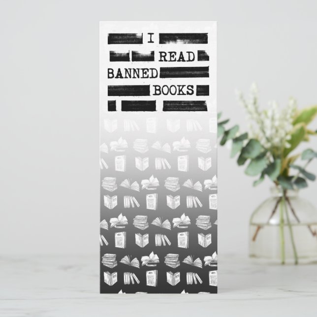 Ich lese verbotene Bücher Lesezeichen Save The Date (Stehend Vorderseite)