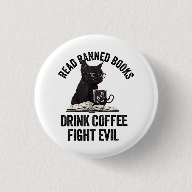 Ich lese verbotene Bücher Lover BookWurm-Liebe ver Button (Vorderseite)