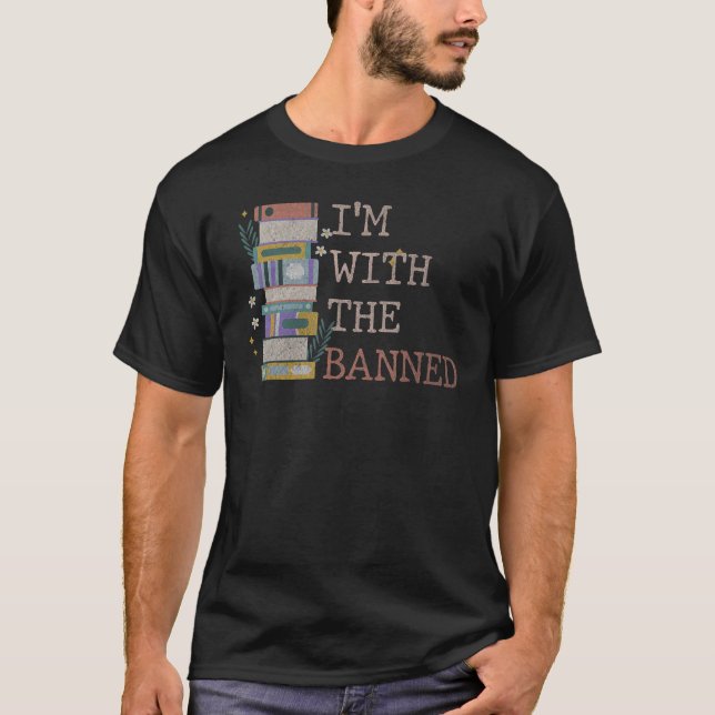 Ich lese verbotene Bücher Lover Reader Ich bin mit T-Shirt (Vorderseite)