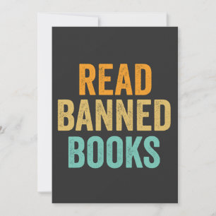 Ich lese verbotene Bücher Lustiges Buchliebhaber T Einladung