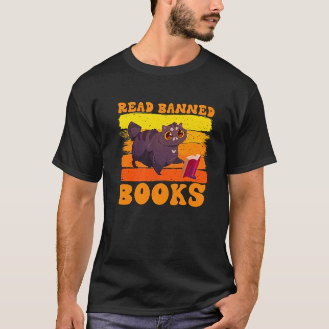 Ich lese verbotene Bücher, Reader, Bookworm Premiu T-Shirt (Vorderseite)