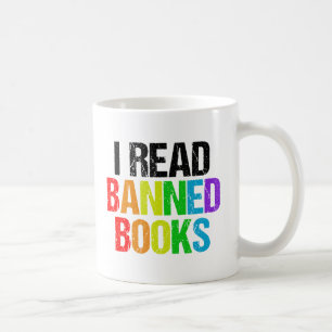 Ich lese verbotene Bücher Regenbogen Kaffeetasse