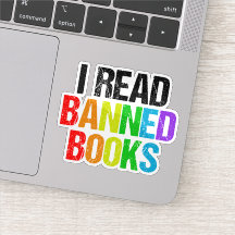 Ich lese verbotene Bücher Regenbogen Laptop