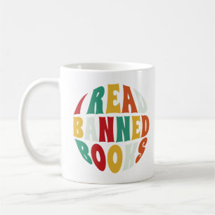 Ich lese verbotene Bücher rund um Typografie Kaffeetasse
