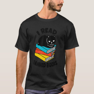 Ich lese verbotene Bücher  Schwarze Katzenleserin  T-Shirt