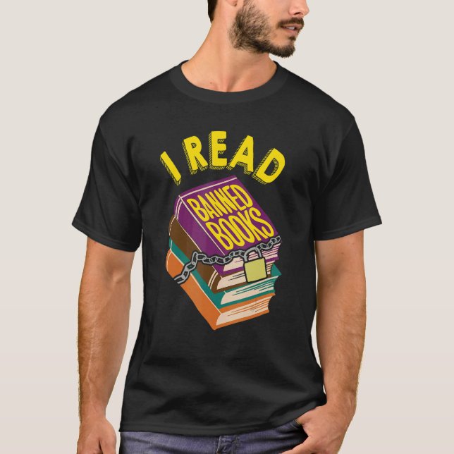 Ich lese verbotene Bücher T-Shirt (Vorderseite)