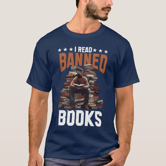 Ich lese verbotene Bücher T-Shirt (Vorderseite)