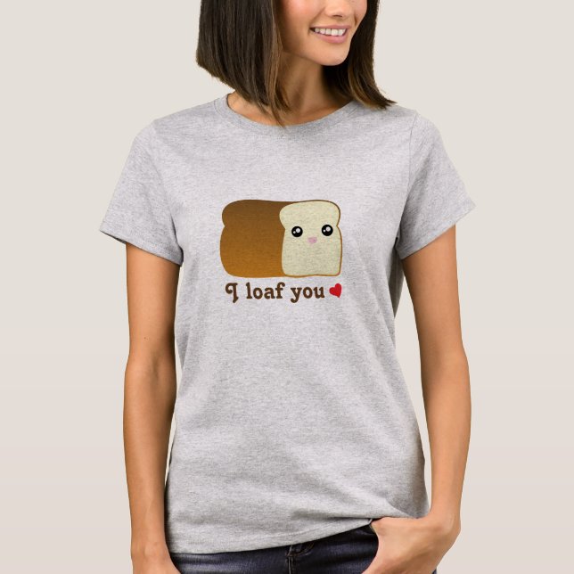 Ich lese, wenn du Kawaii Brot lustigen Cartoon-Pub T-Shirt (Vorderseite)