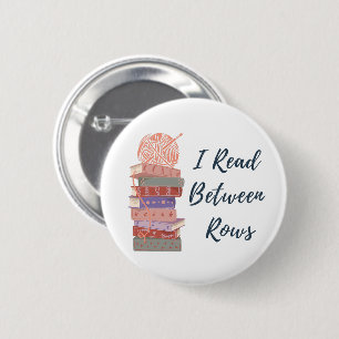 Ich lese zwischen den Reihen Häkel-Strickbuchliebh Button