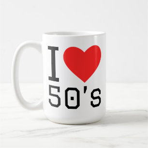 Ich liebe 50er kaffeetasse