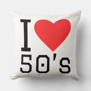 Ich liebe 50er kissen