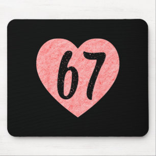 Ich liebe 67 Lustig Ich Herz 67 Geburtstag für Män Mousepad