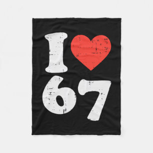 Ich liebe 67 Lustiges 6 7 Kostüm Meme Six Seven Ki Fleecedecke