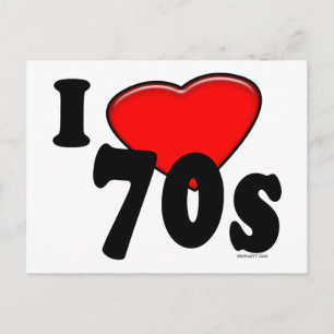Ich liebe 70er Postkarte
