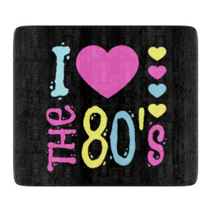 Ich Liebe 80er Disco-Kostüm Schneidebrett