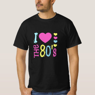 Ich Liebe 80er Disco-Kostüm T-Shirt