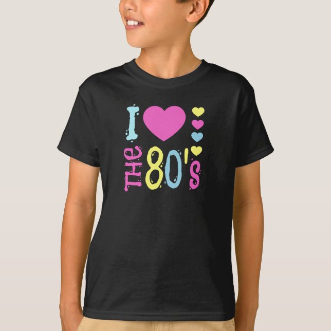 Ich Liebe 80er Disco-Kostüm T-Shirt (Vorderseite)